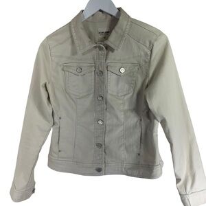 Point Zero Light Beige Jean Jacket size medium